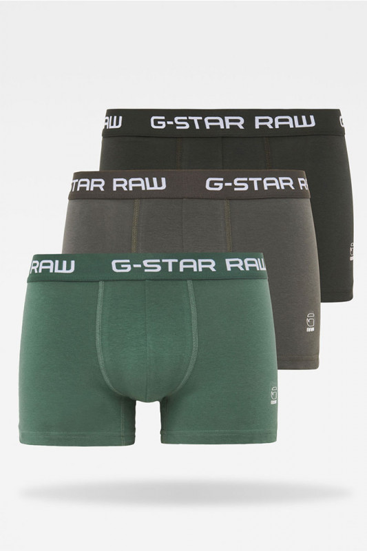 Pack de 3 shorties vert, gris et asphalte
