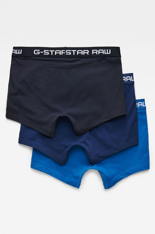 Pack de 3 shorties bleu, bleu marine et bleu foncé