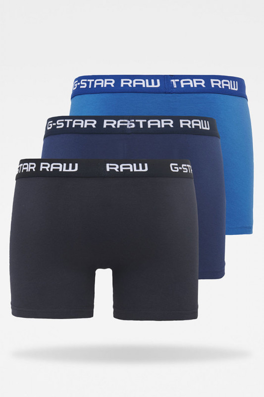 Pack de 3 shorties bleu, bleu marine et bleu foncé
