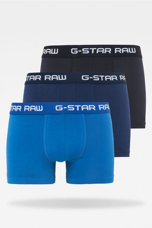 Pack de 3 shorties bleu, bleu marine et bleu foncé