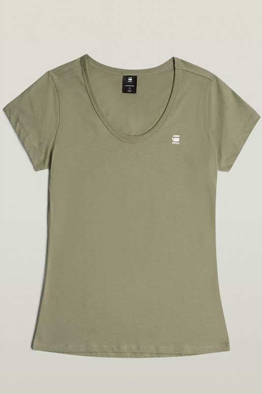 T-shirt slim vert femme G-Star