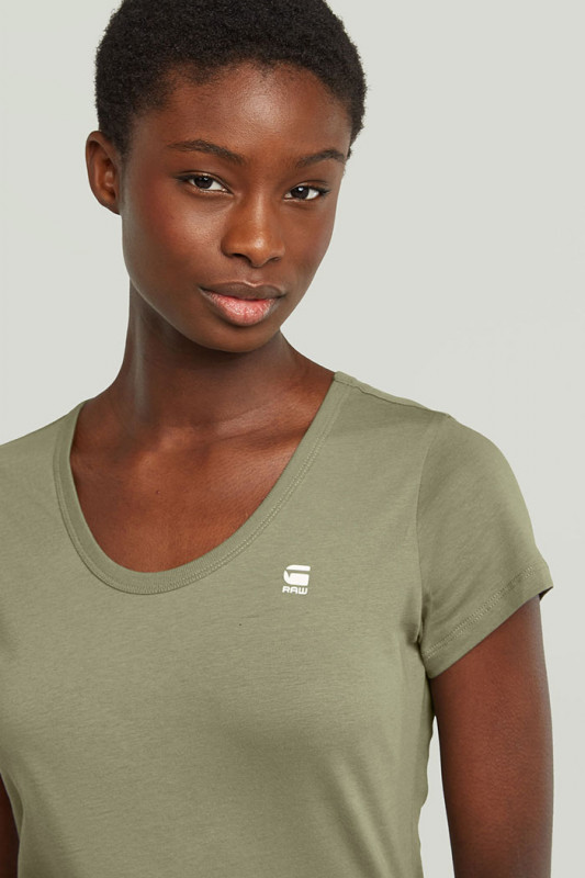 T-shirt slim vert G-star