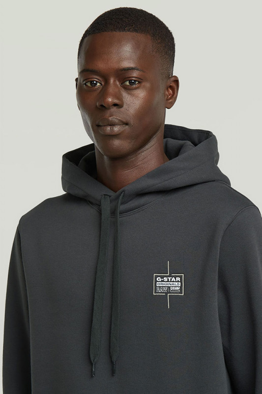 sweat logo gris homme G-Star
