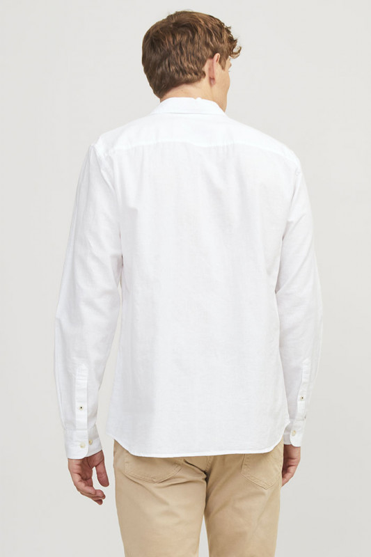 Chemise lin et coton blanche