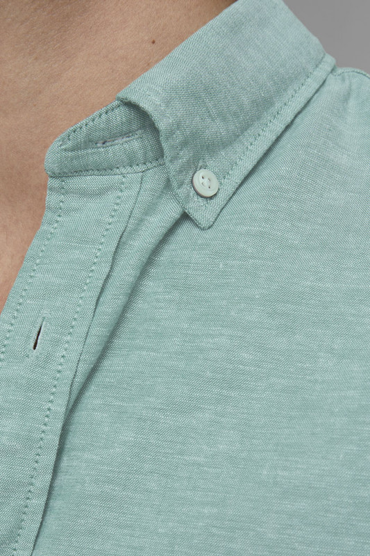 Chemise lin et coton vert d'eau J&J 
