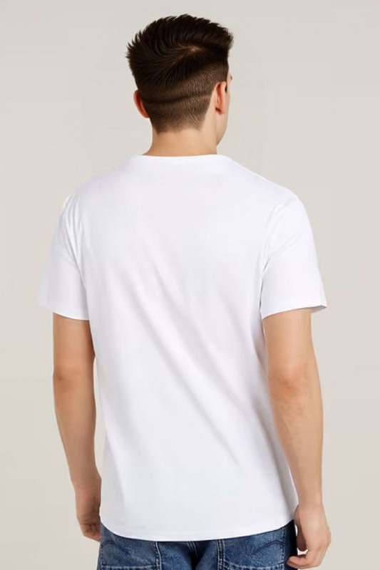 Lot de 2 t-shirts blanc col V