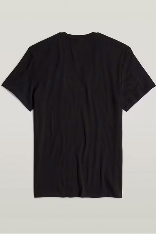 Lot de 2 T-shirts noirs col V coton bio