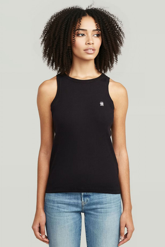 Lot de 2 débardeurs slim noir et blanc femme