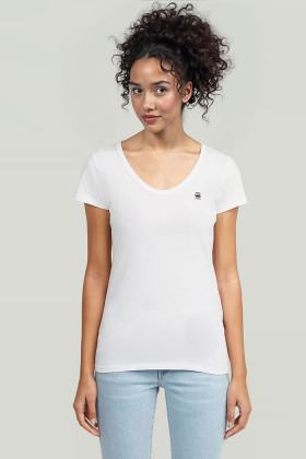 Lot de 2 t-shirts slim blancs femme