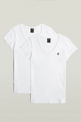 Lot de 2 t-shirts slim blancs