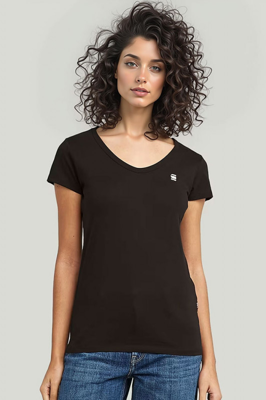 Lot de 2 t-shirts slim noirs femme