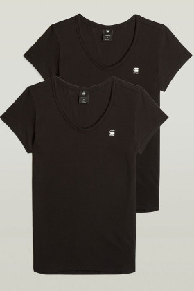 Lot de 2 t-shirts slim noirs