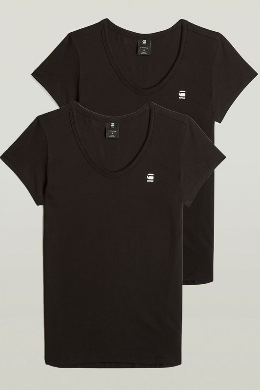 Lot de 2 t-shirts slim noirs