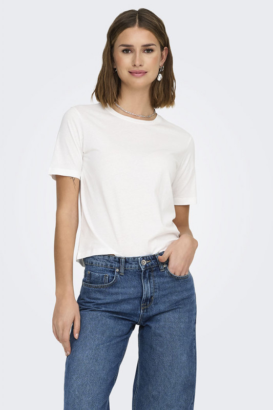 T-shirt Rex blanc 100% coton femme