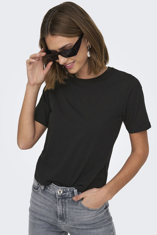 T-shirt Rex noir 100% coton JDY 