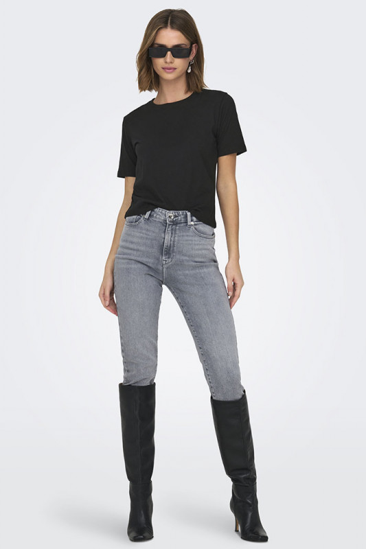 T-shirt Rex noir 100% coton JDY manches courtes