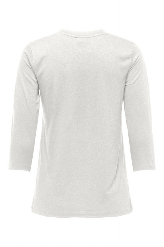 T-shirt Dalila col V banc femme JDY