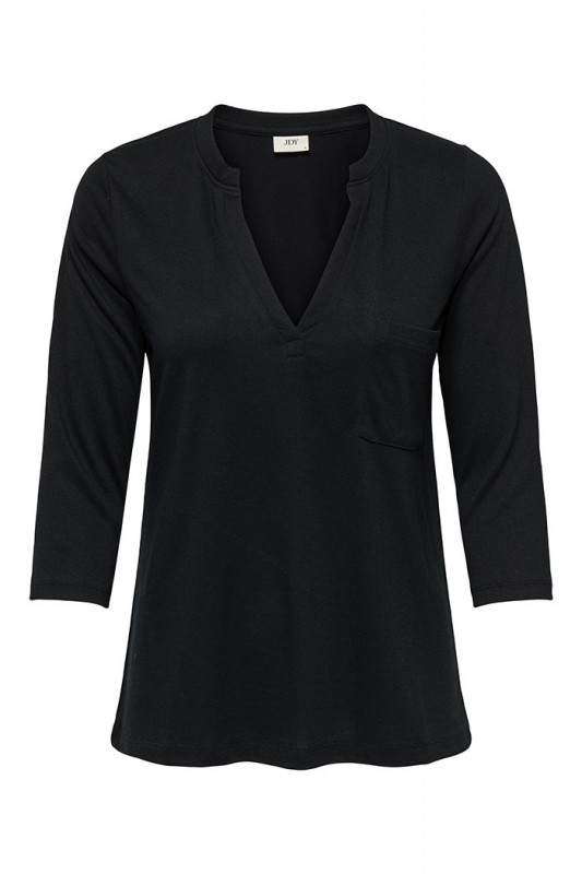 T-shirt Dalila col V noir JDY