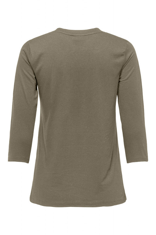 T-shirt Dalila col V kaki femme JDY