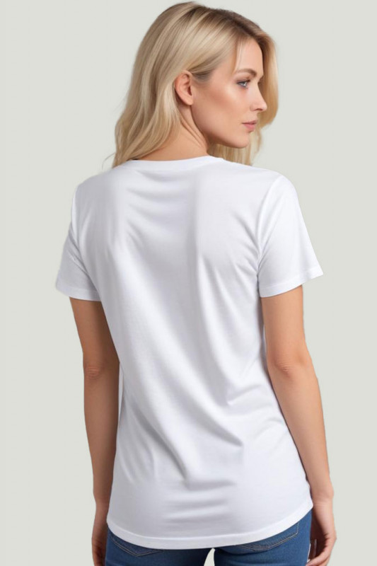 T-shirt blanc coeur noir