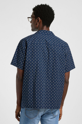 Chemise Resort bleu marine à  motifs homme Lee
