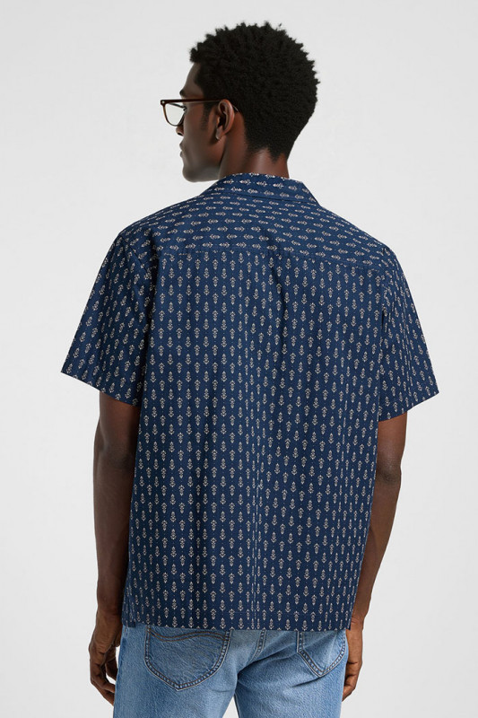 Chemise Resort bleu marine à  motifs homme Lee