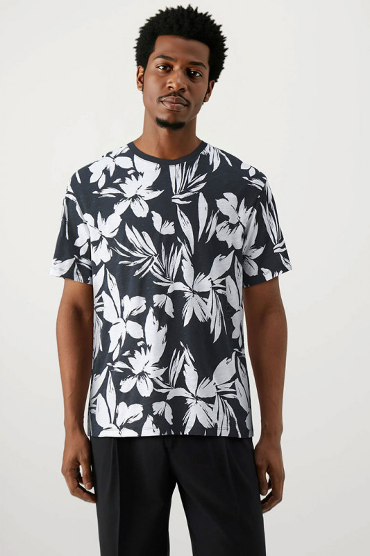 T-shirt Resort noir et blanc homme