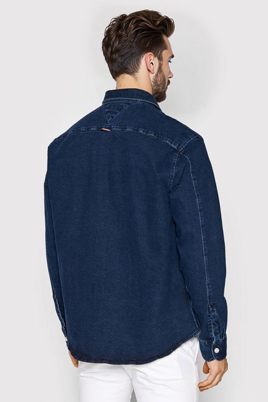 Surchemise en jean bleu denim Tommy en coton