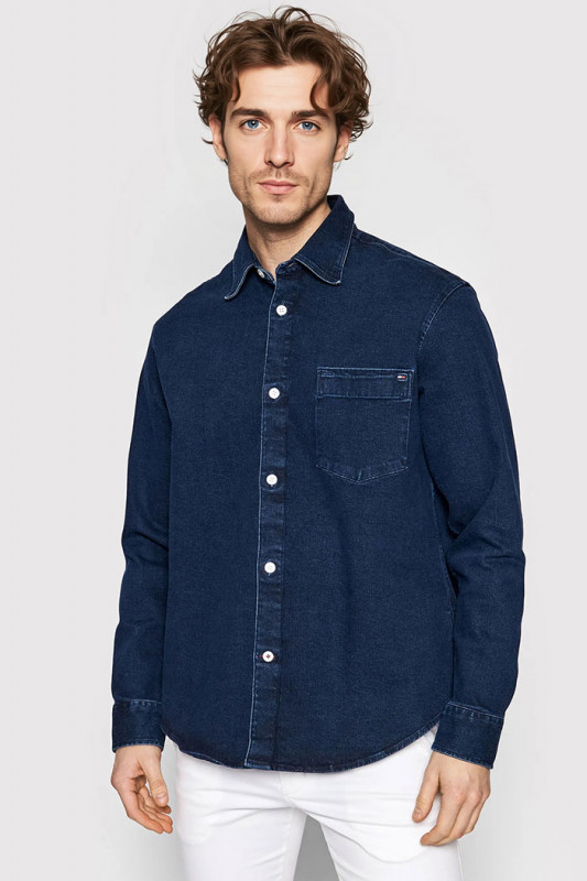 Surchemise en jean bleu denim homme Tommy Hilfiger