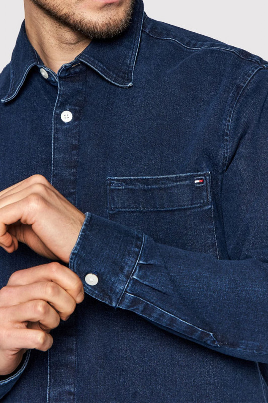 Surchemise en jean bleu denim