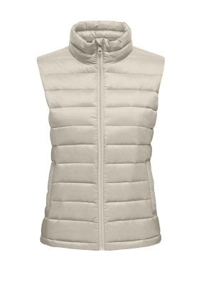 Gilet anti-froid sans manches beige clair Only