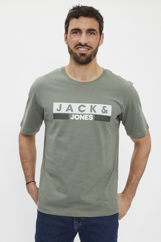 T-shirt logo Play2 vert homme