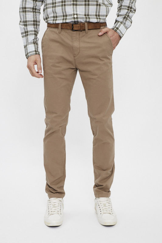 chino slim honey camel beige homme
