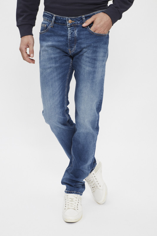 Jeans basic regular usé