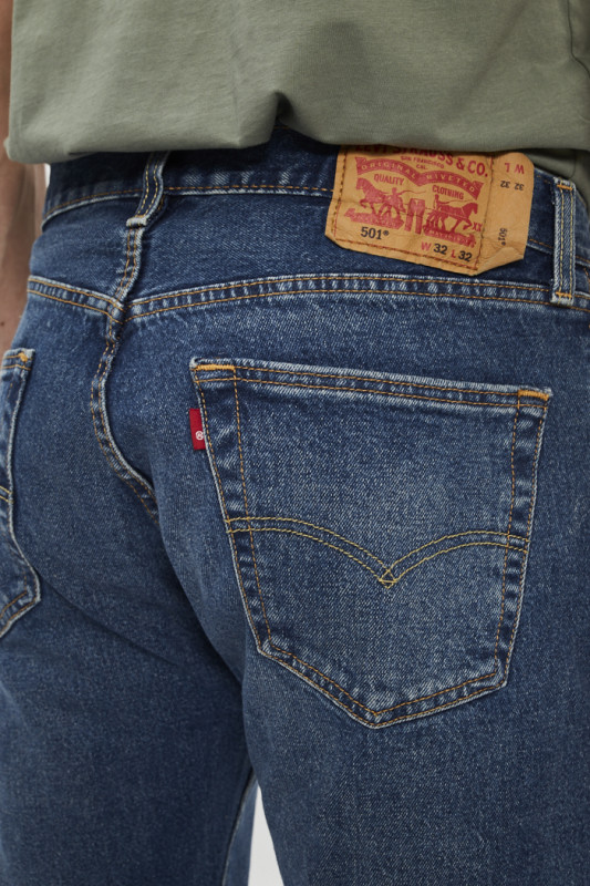 Jeans 501 levis Original medium indigo homme levi's