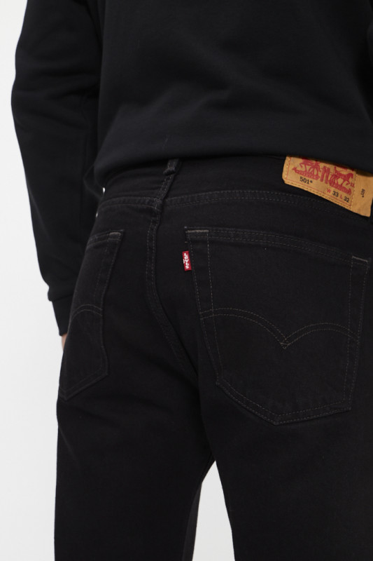Jeans 501 levis original black homme levi's