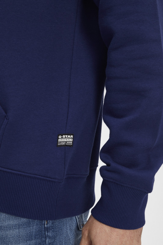 Sweat logo Ballpen blue coton mélanger G-Star