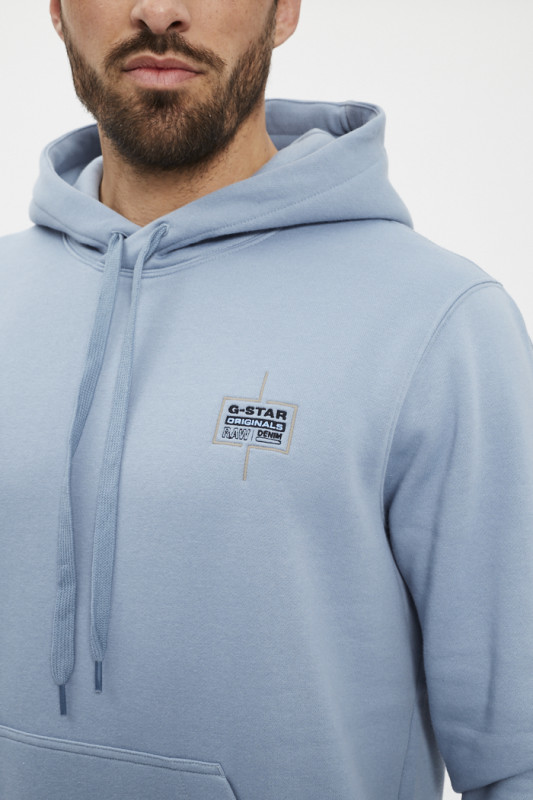 Sweat logo Ash blue homme G-Star