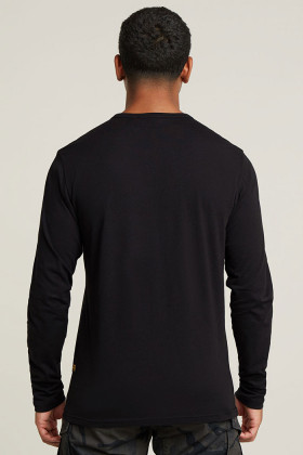 T-shirt chest logo noir