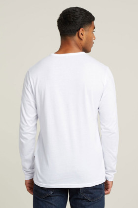 T-shirt chest logo blanc