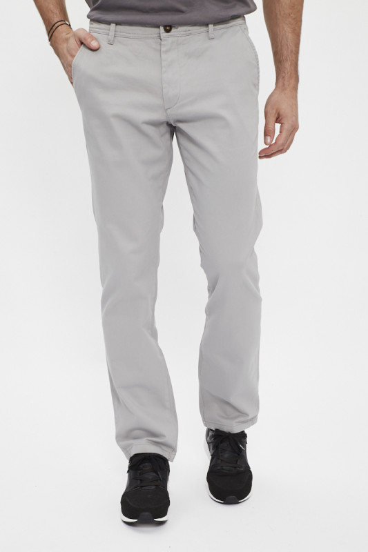 Chino Bolton regular gris clair homme