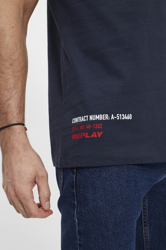 T-shirt Contract Number bleu marine
