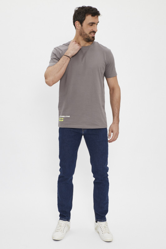 T-shirt Contract Number gris