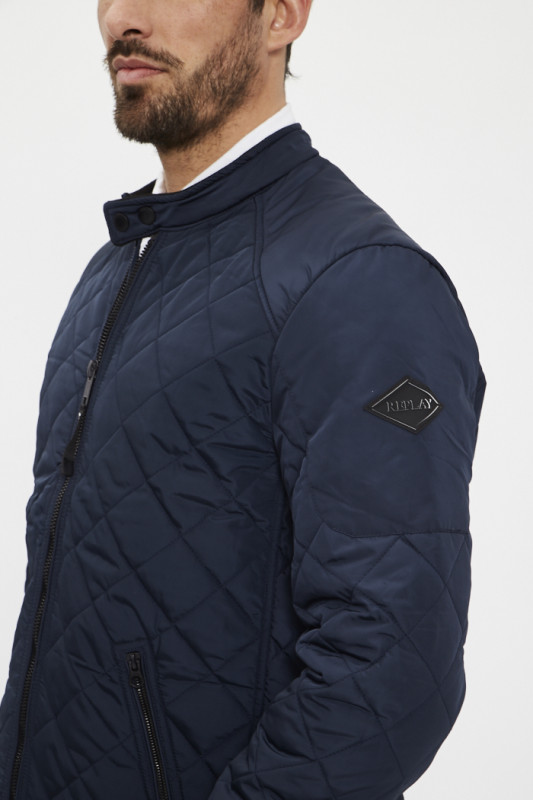 Veste matelassée bleu marine zippée