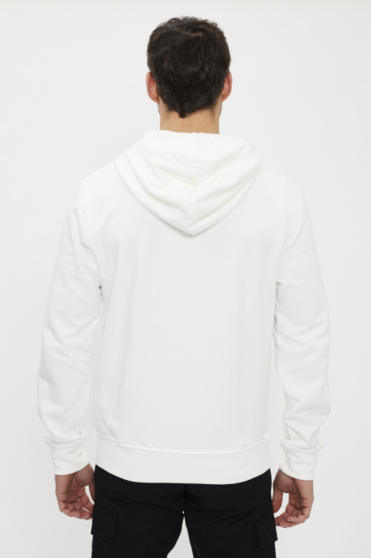 Hoodie zippé blanc