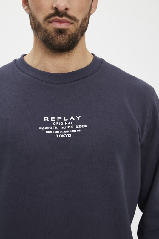 Sweat Original Tokyo bleu marine homme Replay