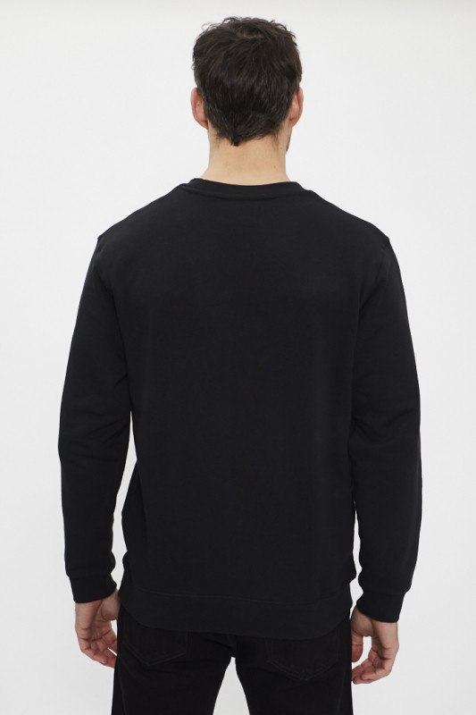 sweat-shirt ras du cou noir