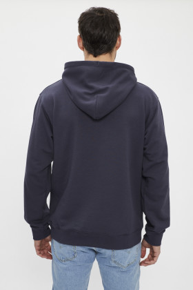 Sweat à capuche bleu marine