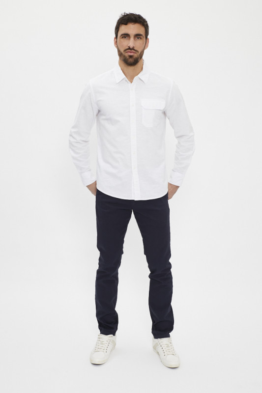 Chemise blanche lin & coton homme Replay