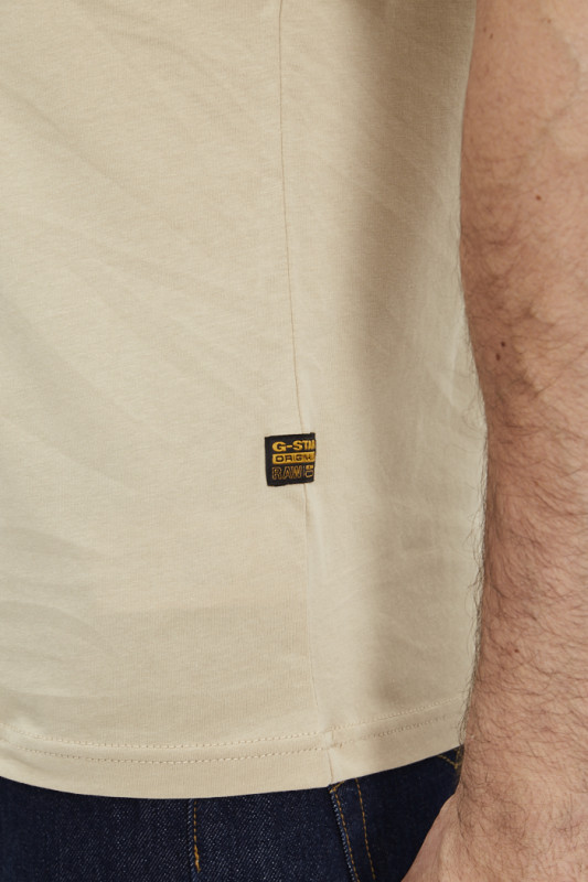 Pack de 2 t-shirts graw slim noir et beige manches courtes homme